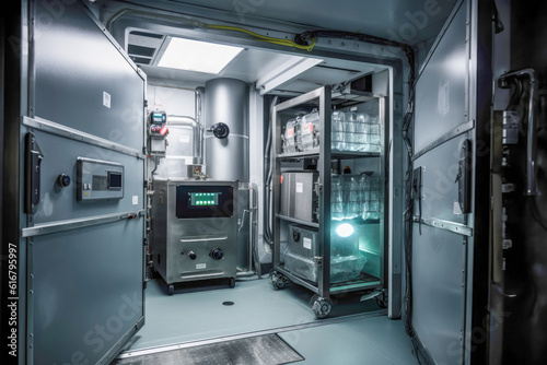Biobank vault with ultra-low temperature cryogenic freezer and equipment provides a secure and reliable storage solution for biological samples at -196°C.