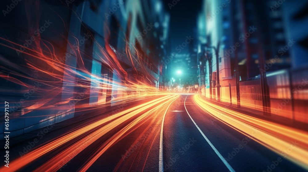 high speed car on the road with motion blur background,abstract.generative ai high speed car on the road with motion blur background,abstract.generative ai