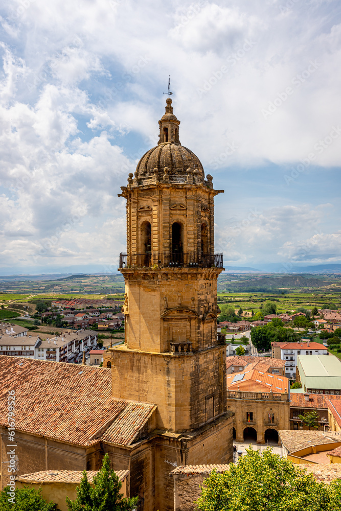 View over church in Labastida, Spain
