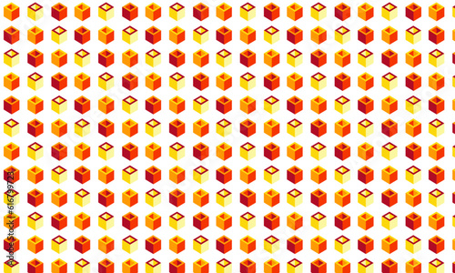 Geometric flat pattern with colorful shape