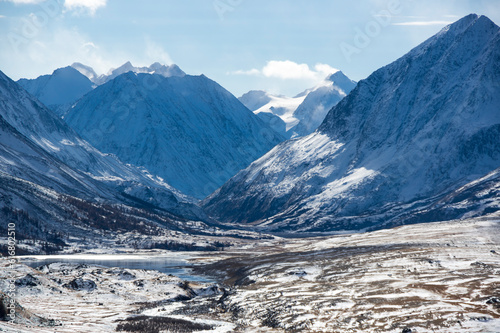 View of Altay mountains in the autumn photo