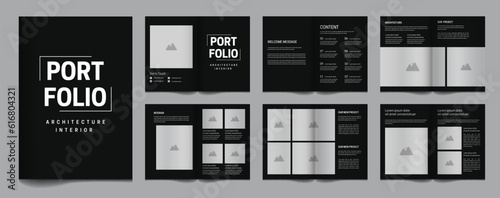 Portfolio architecture interior brochure template minimalist design