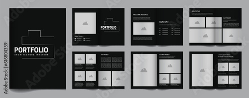 Portfolio architecture interior brochure template minimalist design