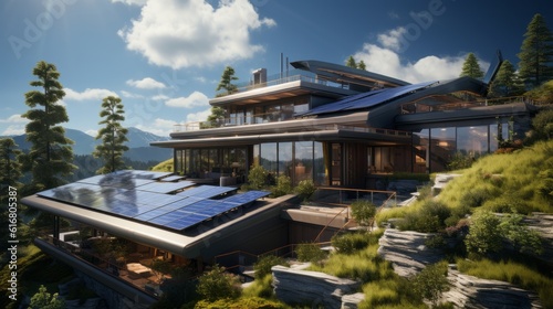 Nature's Energy Oasis: A Solar-Powered Home Nestled in the Woods © David