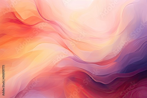 Abstract wavy background, colorful soft pattern, AI generated image