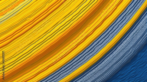 Abstract Textured Design: Yellow-Blue Fusion. Created with Generative AI