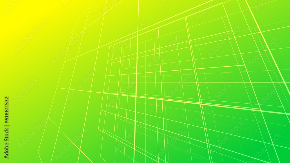 Abstract green yellow colors gradient with lines pattern texture business background.