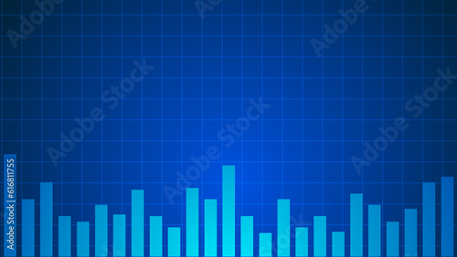 Abstract graph chart of stock market trade background.