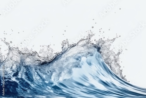 giant wave against a white background