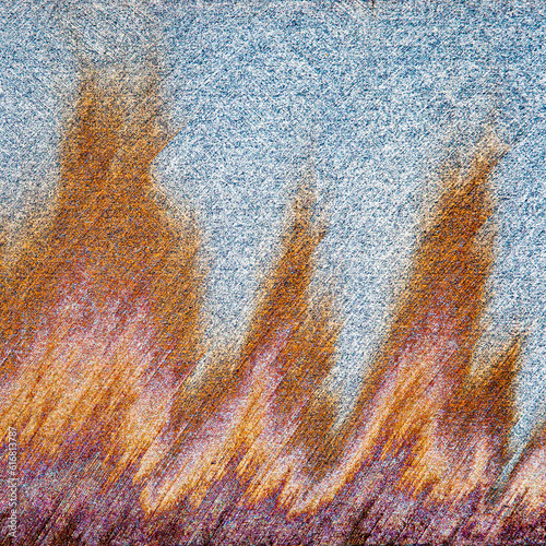 Abstract image ot rusty stains on a steel surface  photo