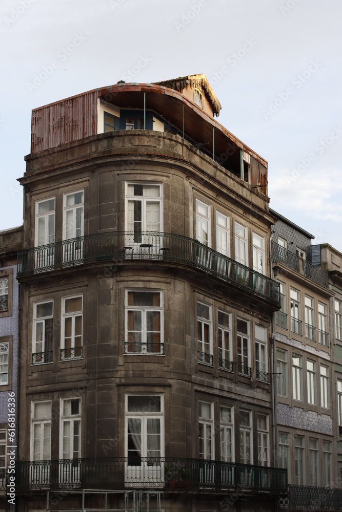 Architecture in the old town of Porto, Portugal