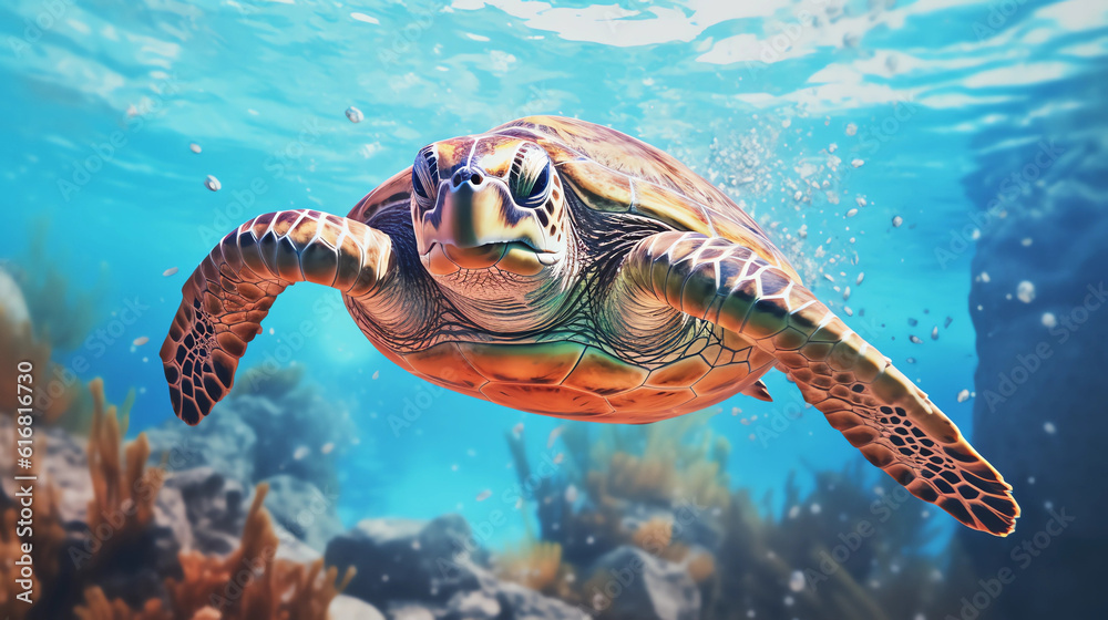 Obraz premium green sea turtle
