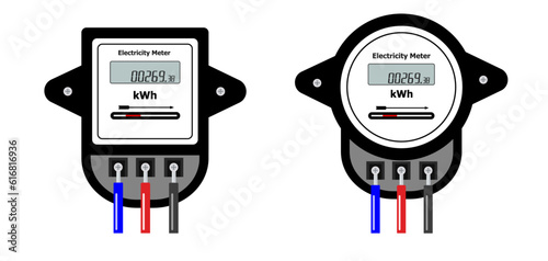 Electricity Meter, Power Meter, Electric Power Meter. 