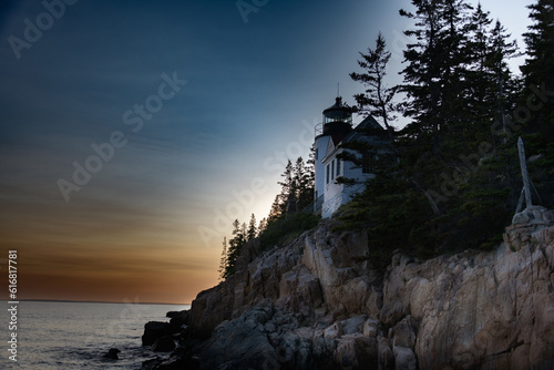 Sunset at Bass Harbor Head Light Station, Bar Harbor Maine © Moments by Patrick