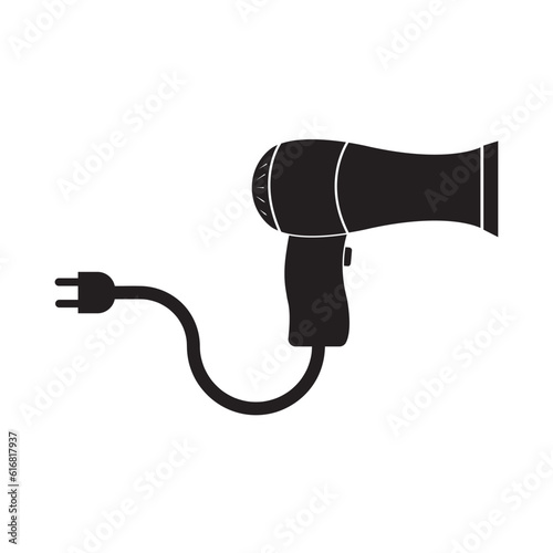 hairdryer icon logo vector design template