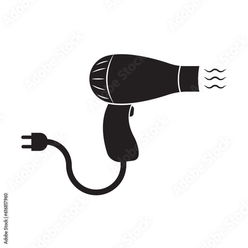 hairdryer icon logo vector design template