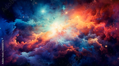 Deep space and nebula. Generative AI © Aram