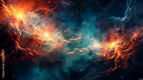 Deep space and nebula. Generative AI © Aram