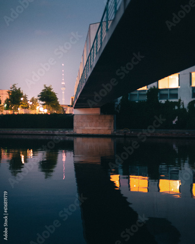 Berlin architecture during night