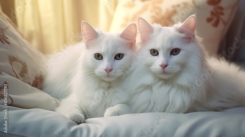 Turkish Van Friends Forever - Photorealistic Celebrations of Lifelong Connections