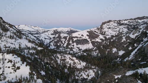 Snow mountains. Lake Tahoe. 