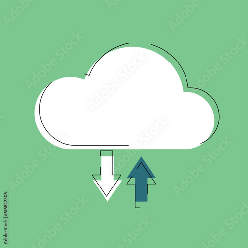 a place to store data, photos. videos and information. additional memory. storage. vector illustration. plenty of storage space. to send. download. hide it. keep.