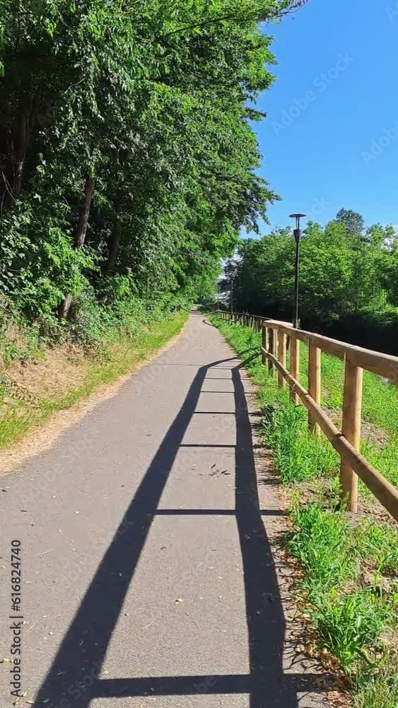 Bicycle Ride in Colorful summer, POV pedestrian in Italy dirt roads of Lombardy. Bicycle Ride in Colorful summer, POV pedestrian in Italy dirt roads of Lombardy.