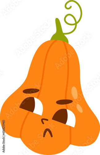 Pumpkin Character Wary
