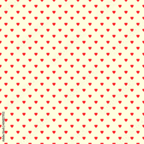 Seamless pink yellow heart pattern background.Simple heart shape seamless pattern in diagonal arrangement. Love and romantic theme background.