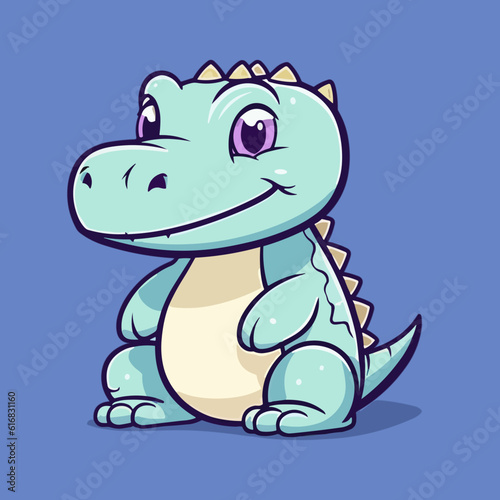 Cute Cartoon Crocodile  Playful Reptile Illustration for Children s Books  Nursery Decor  and Wildlife-themed Designs