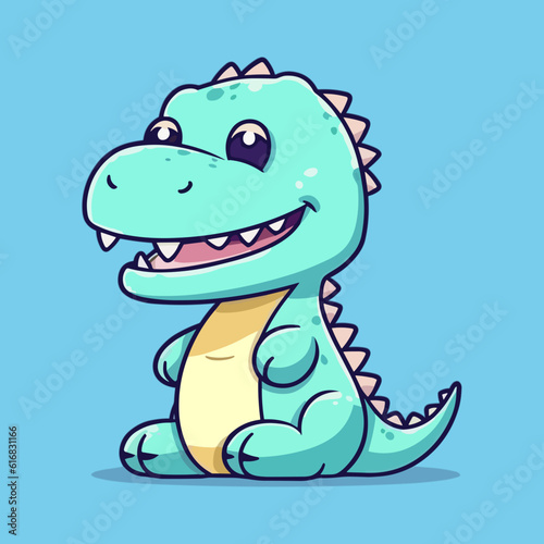 Cute Cartoon Crocodile: Playful Reptile Illustration for Children's Books, Nursery Decor, and Wildlife-themed Designs
