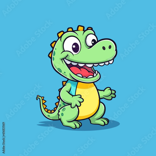 Cute Cartoon Crocodile  Playful Reptile Illustration for Children s Books  Nursery Decor  and Wildlife-themed Designs