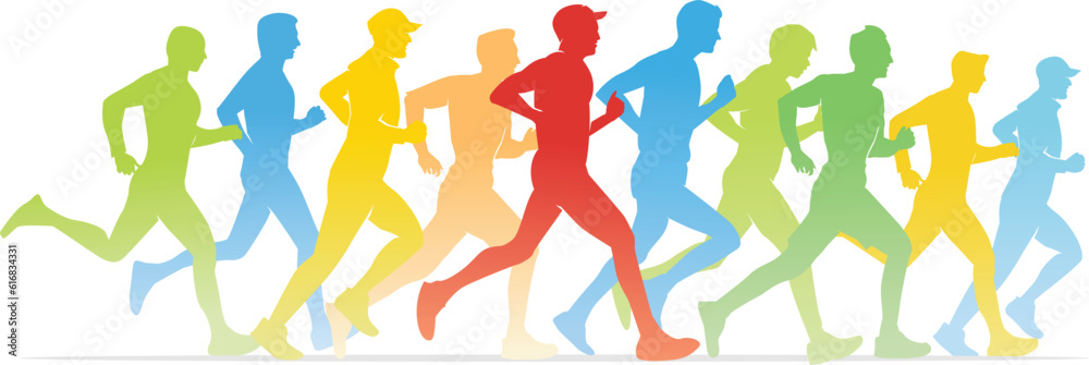 Great elegant vector colorful editable marathon poster background design for your marathon championship event	