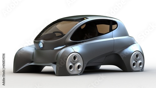 futuristic concept car 3D illustration, future transport, moon vehicle, super van design