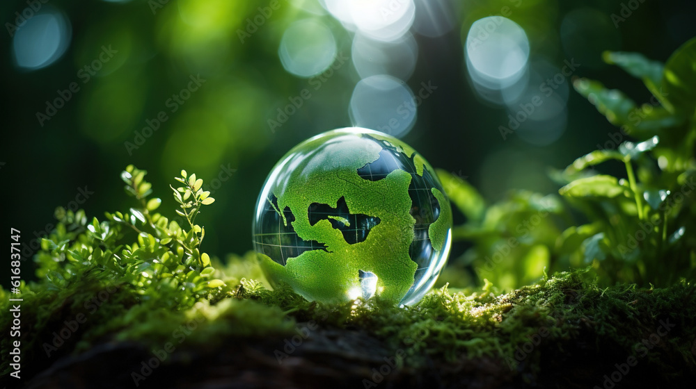 Green earth crystal sphere