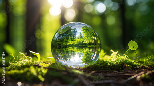 Green earth crystal sphere