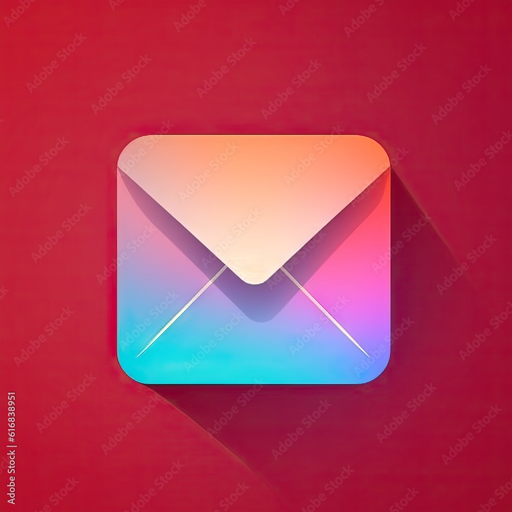 An envelope icon, symbolizing mail or message, often used for communication purposes. Generative AI.
