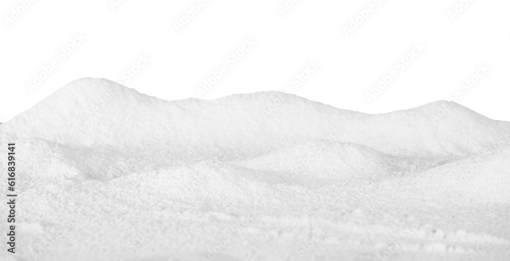 White snow landscape isolated
