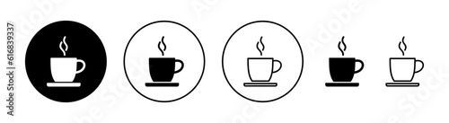 coffee cup icon set for web and mobile app. cup a coffee sign and symbol