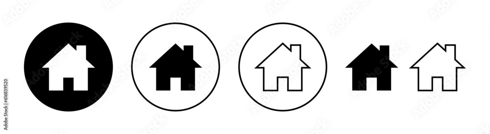 House icon set for web and mobile app. Home sign and symbol House icon set for web and mobile app. Home sign and symbol