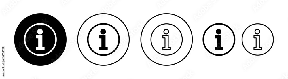 Information sign icon set for web and mobile app. about us sign and symbol. question mark icon Information sign icon set for web and mobile app. about us sign and symbol. question mark icon