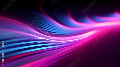 A dynamic and colorful abstract background with fluid lines and curves in shades of purple and blue