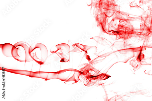 Abstract backdrop with stains of red incense smoke
