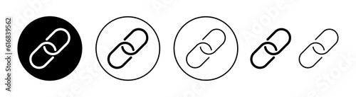 Link icon set for web and mobile app. Hyperlink chain sign and symbol