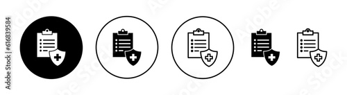 Medical insurance icon set tor for web and mobile app. health insurance sign and symbol