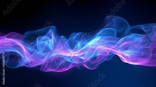 Colorful smoke swirls on a dark background