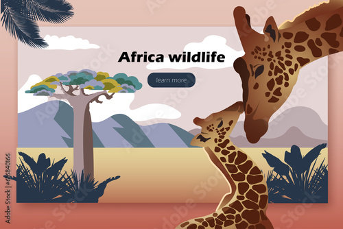 Canvas Print giraffe, animal, mammal, zoo, wild, neck, wildlife, safari, nature, tall, cartoo
