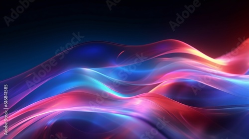 A vibrant abstract background with flowing wavy lines