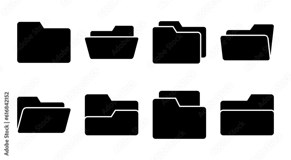 Folder icon set illustration. folder sign and symbol Folder icon set illustration. folder sign and symbol