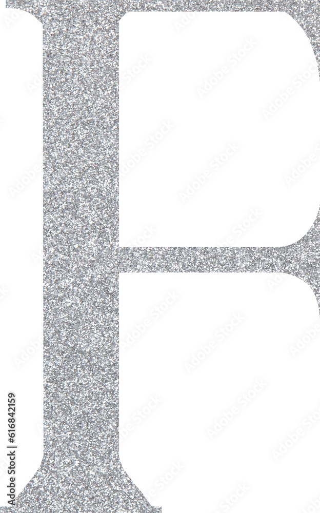 Silver glitter font, alphabet letter F Stock Illustration | Adobe Stock